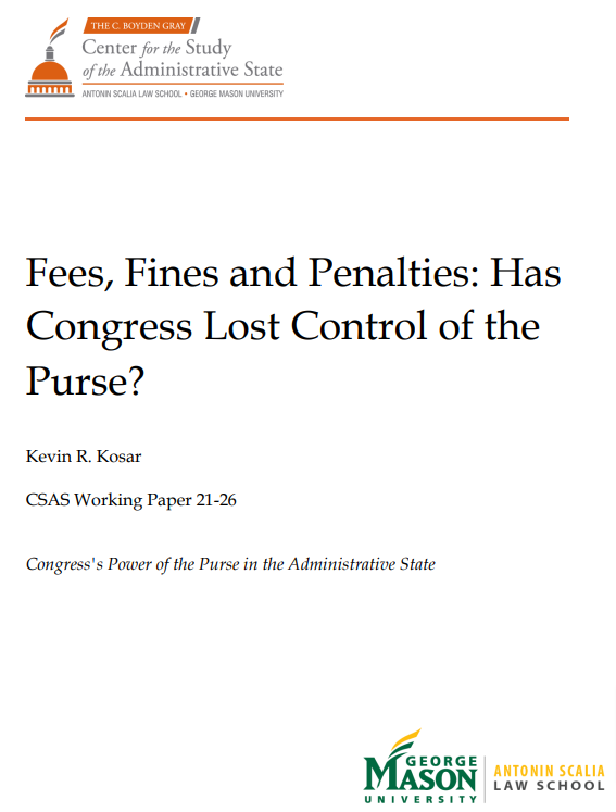 Fees, Fines, and Penalties: Has Congress Lost Control of the Purse?