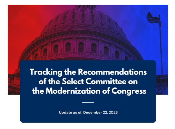 What Is the Status of the Reforms Proposed by the Select Committee on the Modernization of Congress?