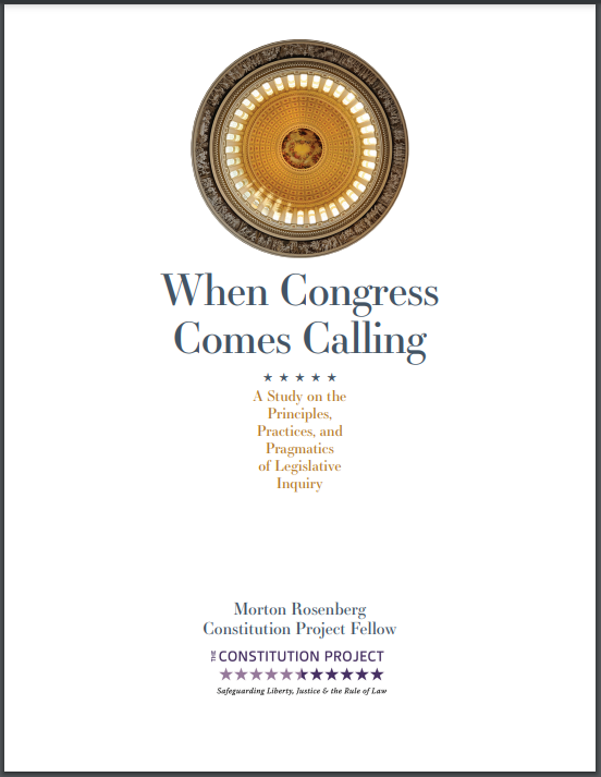 When Congress Comes Calling: A Study on the Principles, Practices, and Pragmatics of Legislative Inquiry